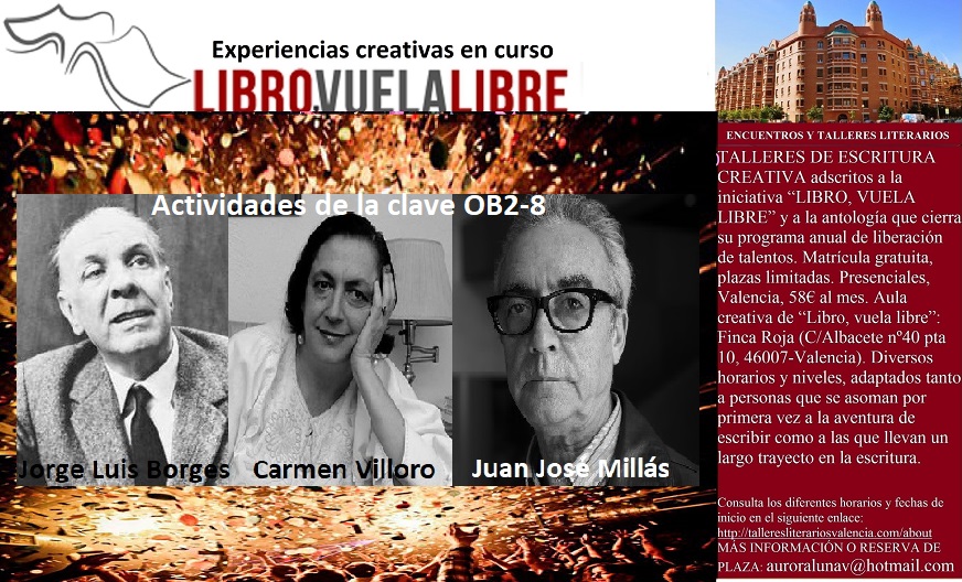 Actividades de escritura en los talleres de creación literaria de LIBRO, VUELA LIBRE
