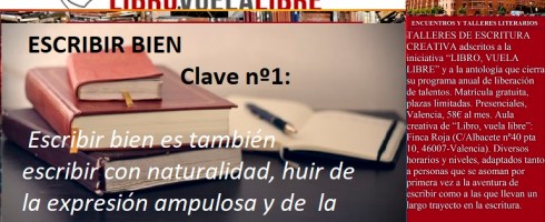 Cursos en Valencia de LIBRO, VUELA LIBRE. Claves para escribir bien
