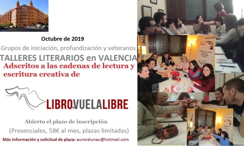Octubre de 2019. Comienzan los talleres de escritura de LIBRO, VUELA LIBRE en Valencia