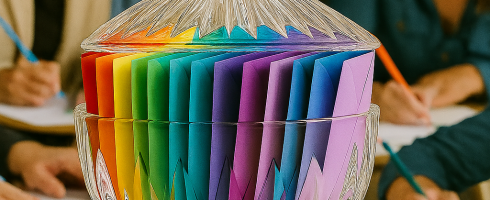 actividades de escritura experimental de los talleres literarios de Libro Vuela Libre en Valencia con la bombonera literaria